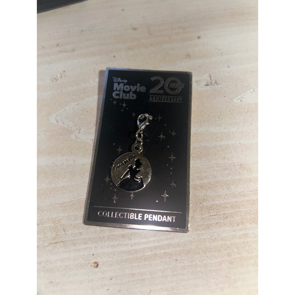 Disney Movie Club 20th Anniversary Cinderella Collectible Pendant Charm Silver